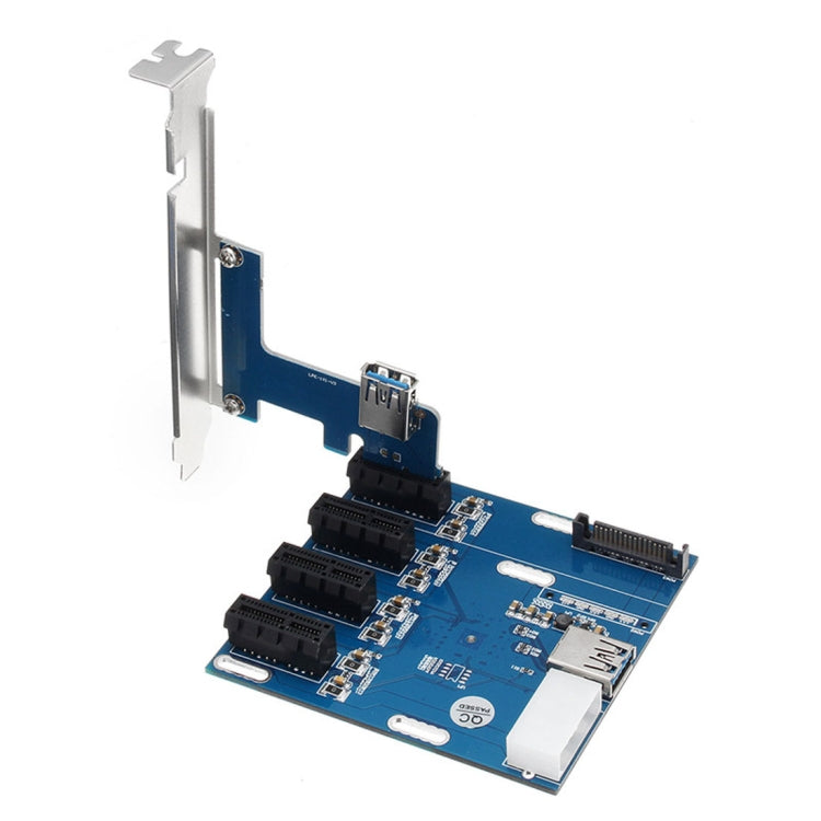 Tarjeta convertidora PCI-E a PCI-E 1 a 4 1 X Tarjeta Express con 4 puertos Ranuras PCI-E