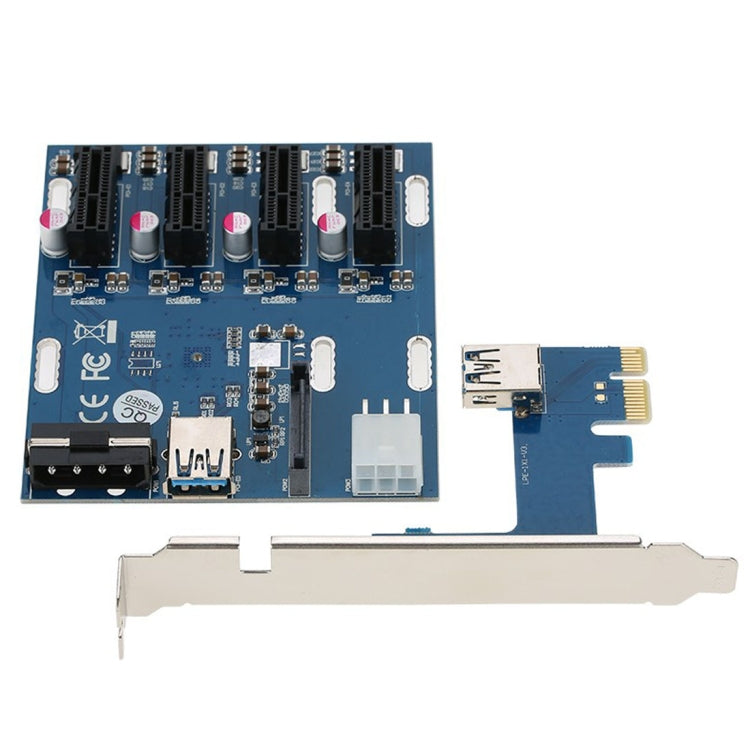 Tarjeta convertidora PCI-E a PCI-E 1 a 4 1 X Tarjeta Express con 4 puertos Ranuras PCI-E