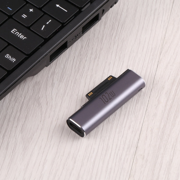 Adaptador de carga hembra USB-C / Type-C de 102 W para Microsoft Surface Pro 3/4/5/6/7/Surface Go