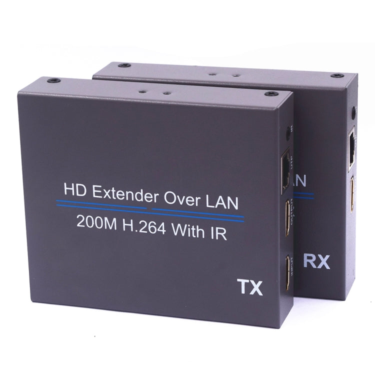 NK-E200IR 200m sobre LAN HDMI H.264 HD (Transmisor + Receptor) Extensor con IR, 200m