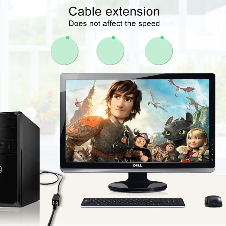 Crystal Network-conector recto de línea principal, Terminal de par hembra a dispositivo de extensión de interfaz RJ45 de doble cabezal, 2 Ports