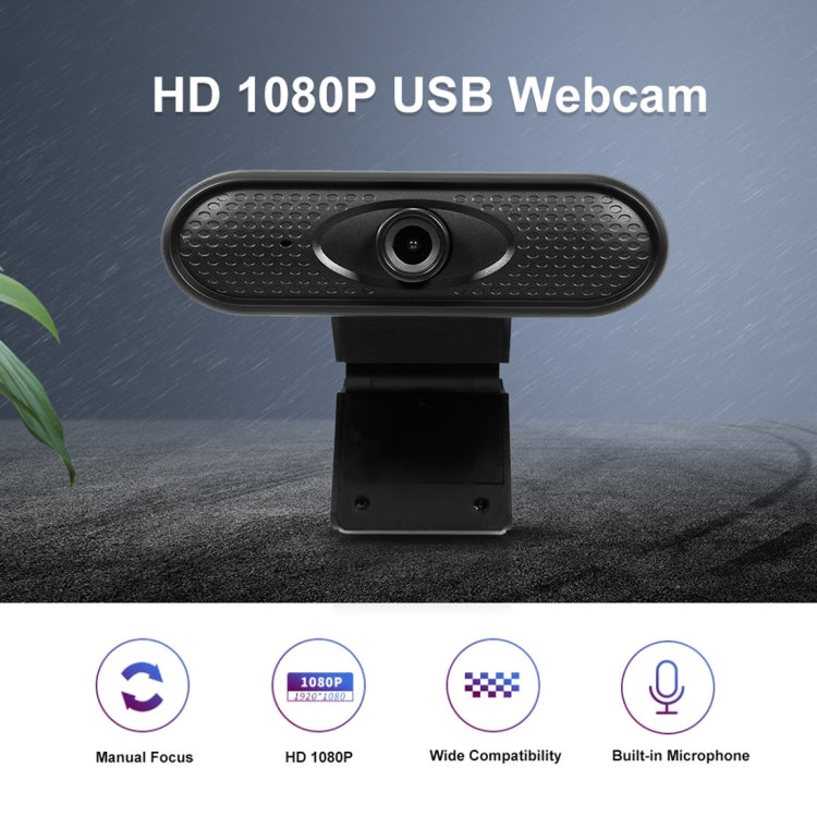 Cámara web HD 1080P USB con micrófono, 1080P