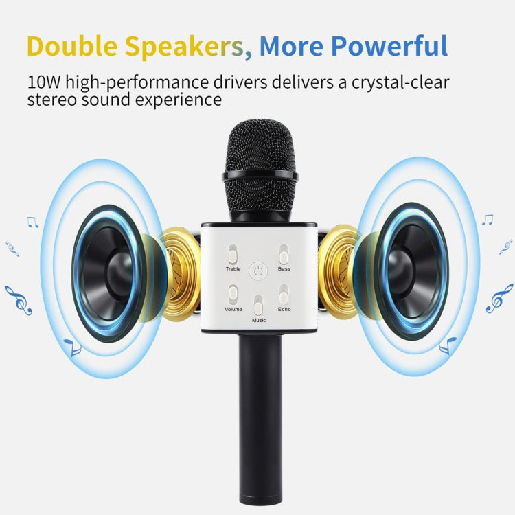 SDRD SD-08 altavoces dobles de alta calidad de sonido portátil KTV Karaoke grabación Bluetooth micrófono condensador inalámbrico