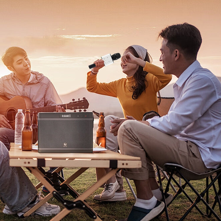 SDRD SD-08 altavoces dobles de alta calidad de sonido portátil KTV Karaoke grabación Bluetooth micrófono condensador inalámbrico