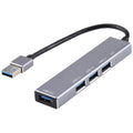 3019 4 x USB 3.0 a USB 3.0 Adaptador HUB de aleación de aluminio con indicador LED