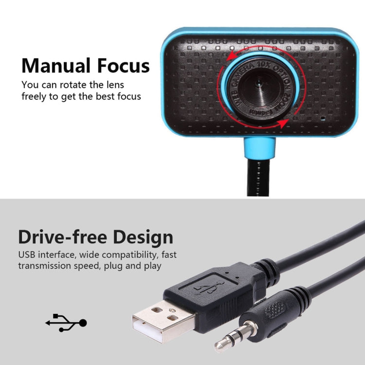 Cámara / cámara web para computadora portátil de escritorio sin controlador USB 2.0 de 4.0 megapíxeles con micrófono
