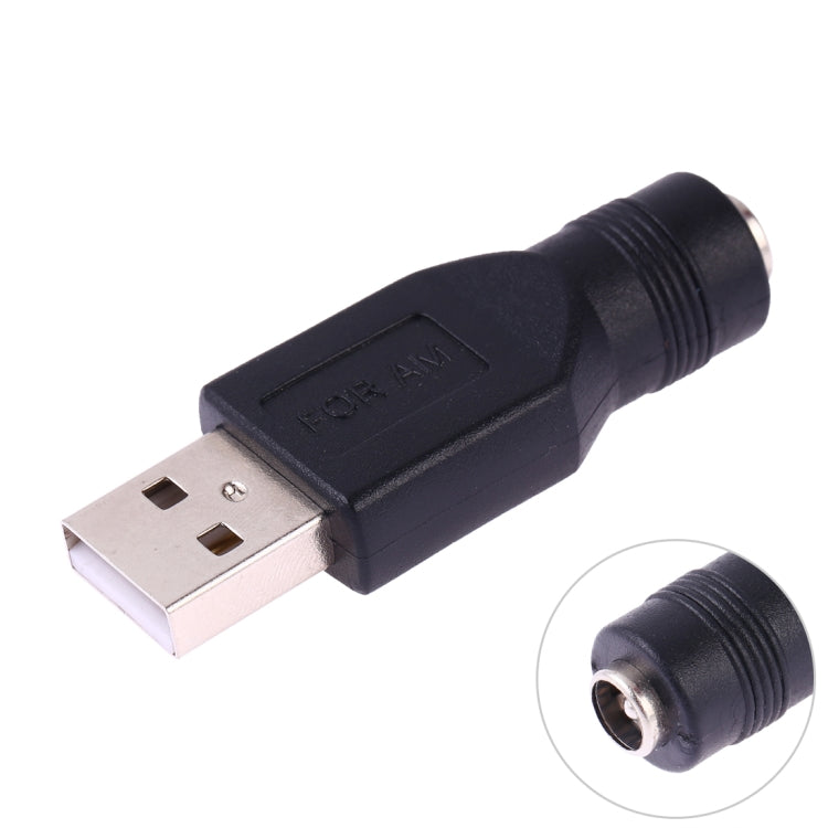 Conector adaptador de enchufe USB macho a hembra de 5,5 x 2,1 mm, USB Male to 5.5 x 2.1mm