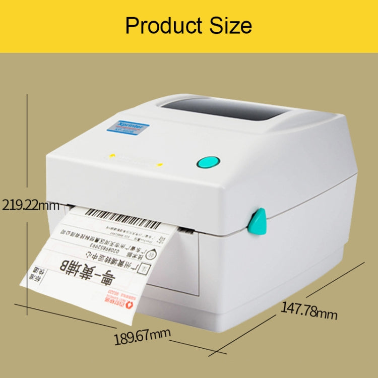Impresora de códigos de barras de calibración automática térmica con puerto USB Xprinter XP-460B, XP-460B