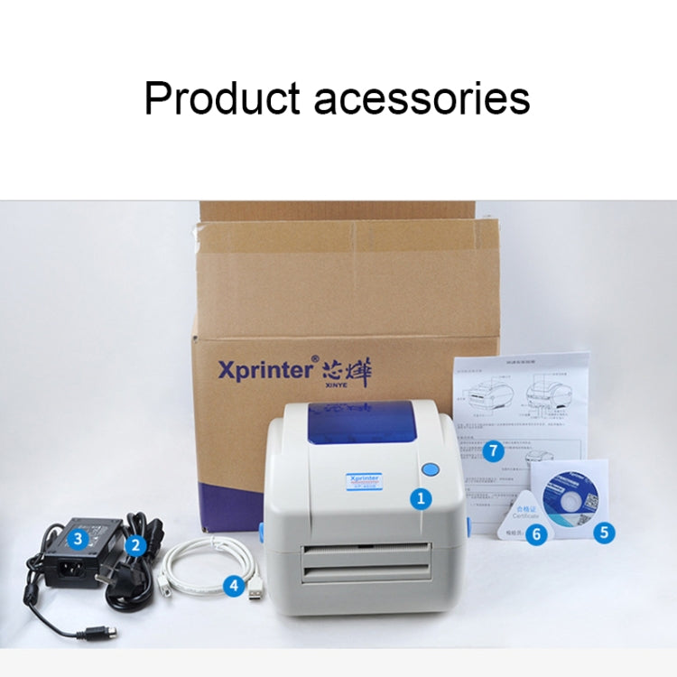 Impresora de códigos de barras de calibración automática térmica con puerto USB Xprinter XP-460B, XP-460B
