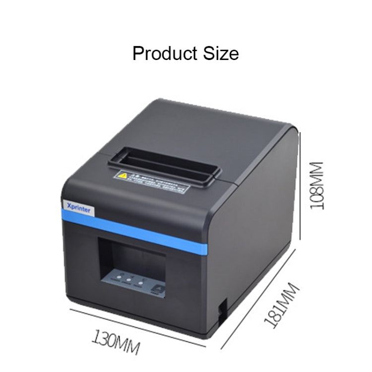 Impresora de códigos de barras de calibración automática térmica con puerto USB Xprinter XP-N160II, XP-N160II