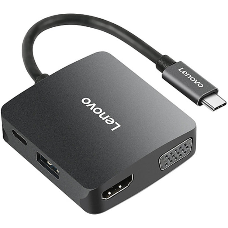Estación de acoplamiento convertidor universal Lenovo C06 6 en 1 tipo C / USB-C a HDMI / VGA, C06