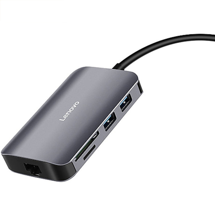Hub convertidor multifunción Lenovo F1-C08 8 en 1 Type-C / USB-C a HDMI, F1-C08