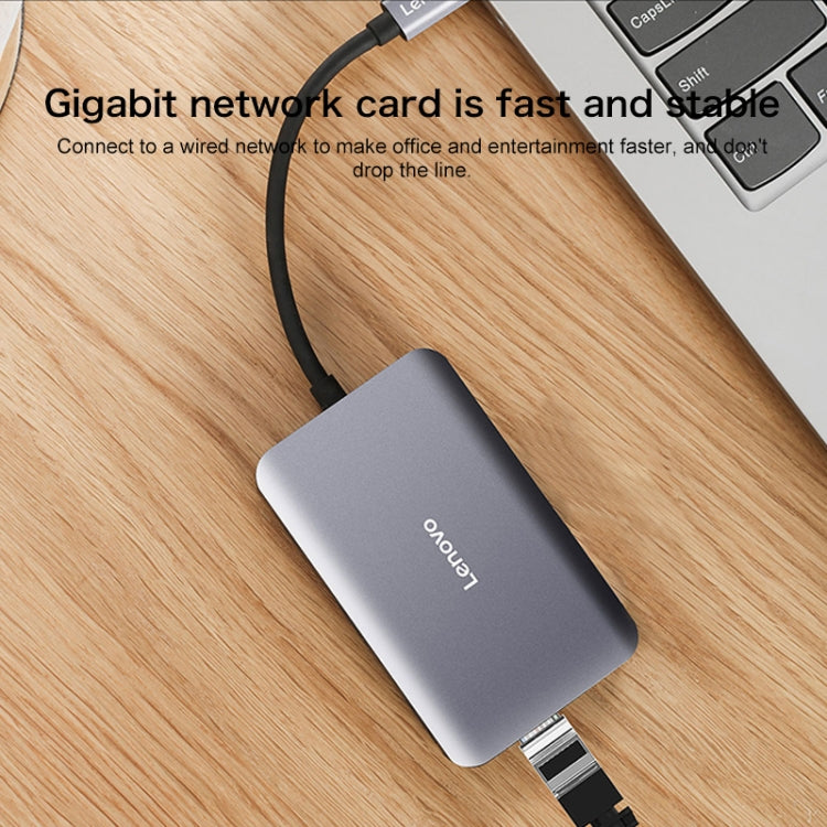 Hub convertidor multifunción Lenovo F1-C08 8 en 1 Type-C / USB-C a HDMI, F1-C08