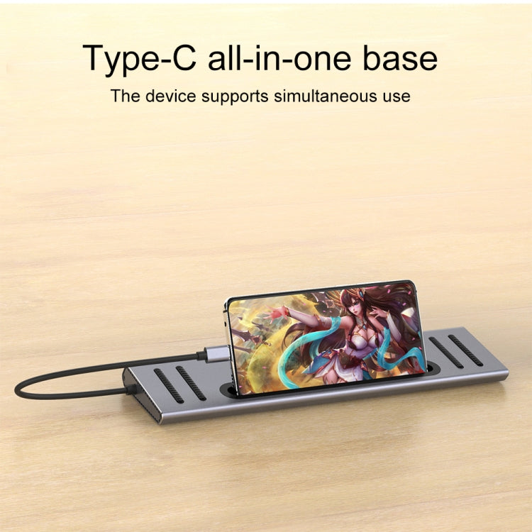 9199 12 en 1 USB-C / Type-C a USB-C / Type-C + Ranura para tarjeta TF / SD + RJ45 + Audio de 3,5 mm + Carga PD USB-C / Type-C + 2 HDMI + 4 puertos USB 3.0 MultifuncionalEstación de acoplamiento del convertidor HUB, 9199