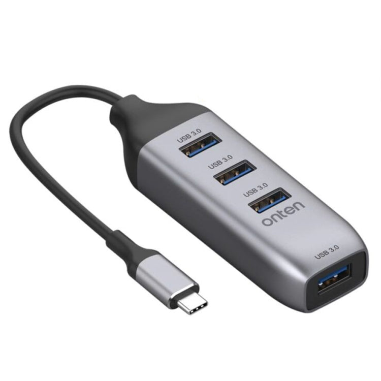 Onten 95118U 4 en 1 USB-C / Type-C a 4 puertos USB 3.0 Estación de acoplamiento convertidor HUB multifuncional, 95118U