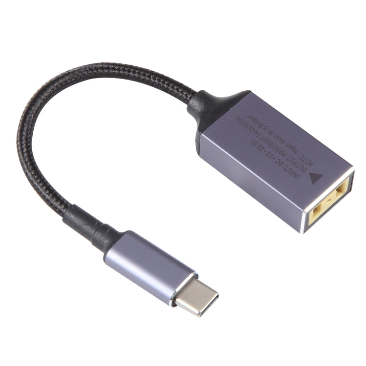 USB-C / Tipo-C Macho a enchufe cuadrado Cable adaptador trenzado de nylon hembra para Lenovo, Square Port