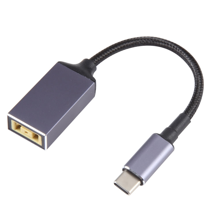 USB-C / Tipo-C Macho a enchufe cuadrado Cable adaptador trenzado de nylon hembra para Lenovo, Square Port