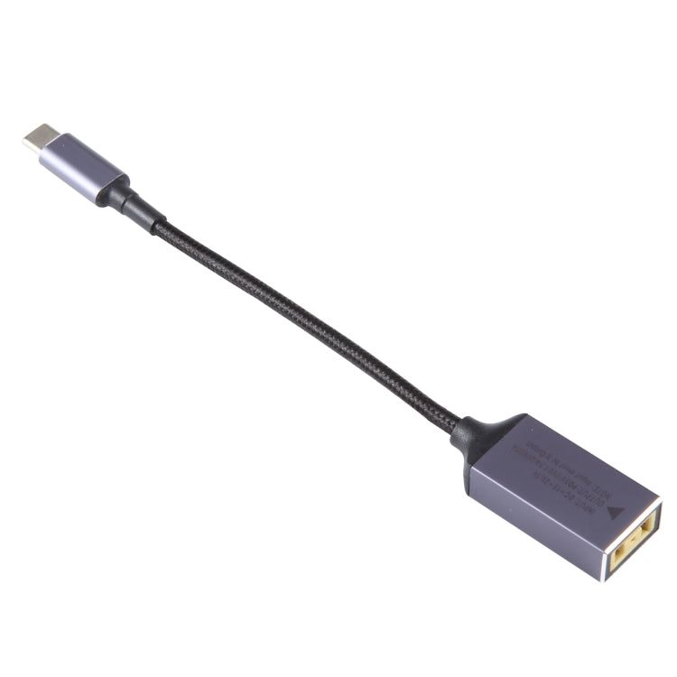 USB-C / Tipo-C Macho a enchufe cuadrado Cable adaptador trenzado de nylon hembra para Lenovo, Square Port