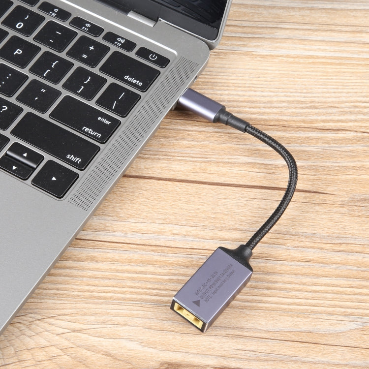 USB-C / Tipo-C Macho a enchufe cuadrado Cable adaptador trenzado de nylon hembra para Lenovo, Square Port