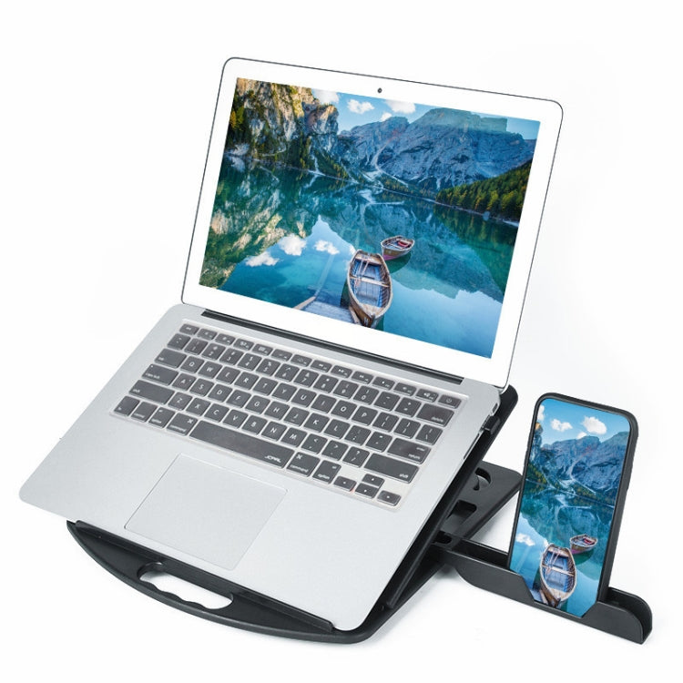 Disipación de calor aumentada de uso general para soporte para computadoras portátiles, Estilo: con soporte para teléfono móvil, Style: with Mobile Phone Holder