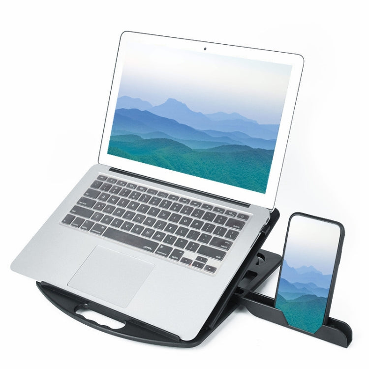 Disipación de calor aumentada de uso general para soporte para computadoras portátiles, Estilo: con soporte para teléfono móvil, Style: with Mobile Phone Holder