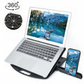 Disipación de calor aumentada de uso general para soporte para computadora portátil, Estilo: con soporte para teléfono móvil con rotación, Style: with Mobile Phone Holder with Rotation