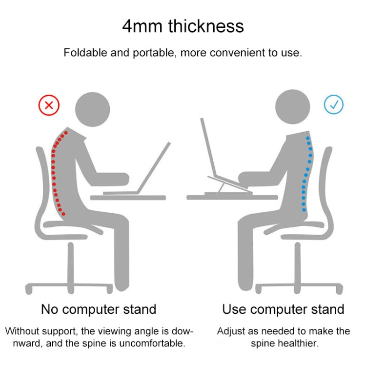 Disipación de calor aumentada de uso general para soporte para computadora portátil, Estilo: con soporte para teléfono móvil con rotación, Style: with Mobile Phone Holder with Rotation