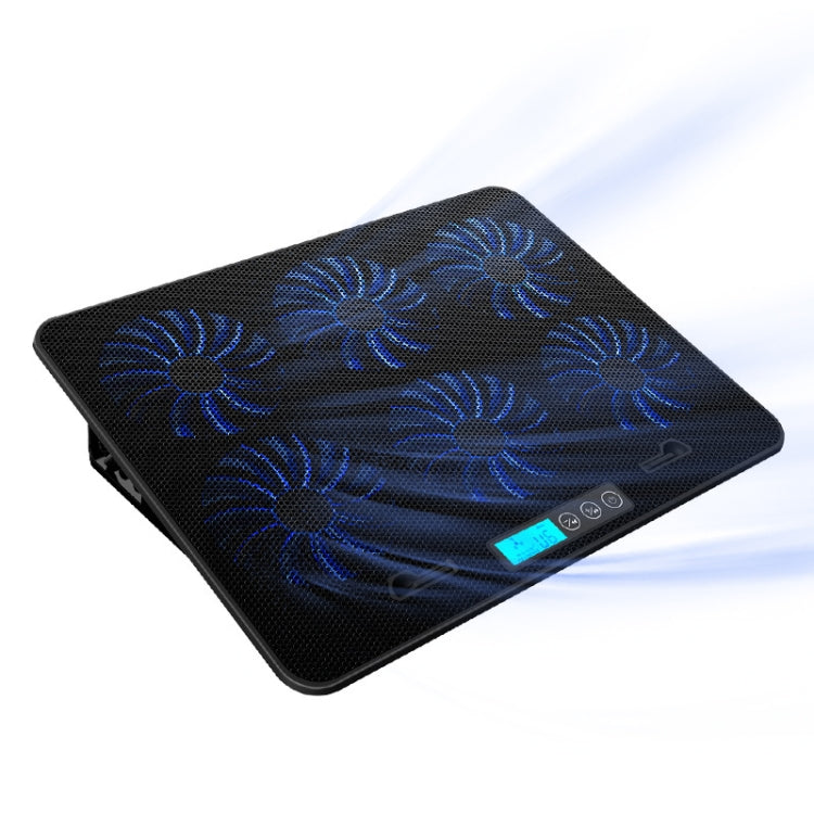 ICE COOREL Base para computadora portátil Control de velocidad Silencioso Soporte de enfriamiento de seis ventiladores Rejilla de enfriamiento, Estilo: Buque insignia, Style: Flagship