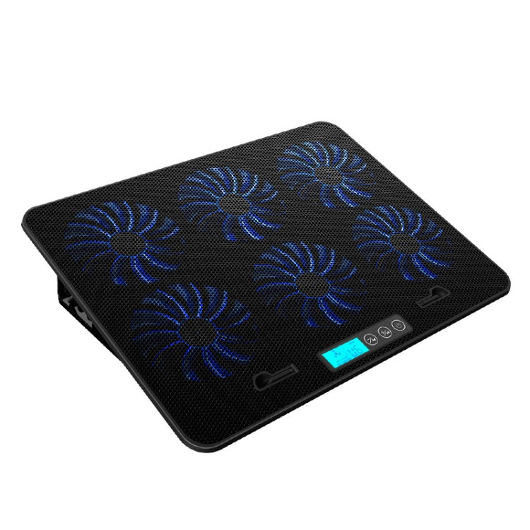 ICE COOREL Base para computadora portátil Control de velocidad Silencioso Soporte de enfriamiento de seis ventiladores Rejilla de enfriamiento, Estilo: Buque insignia, Style: Flagship