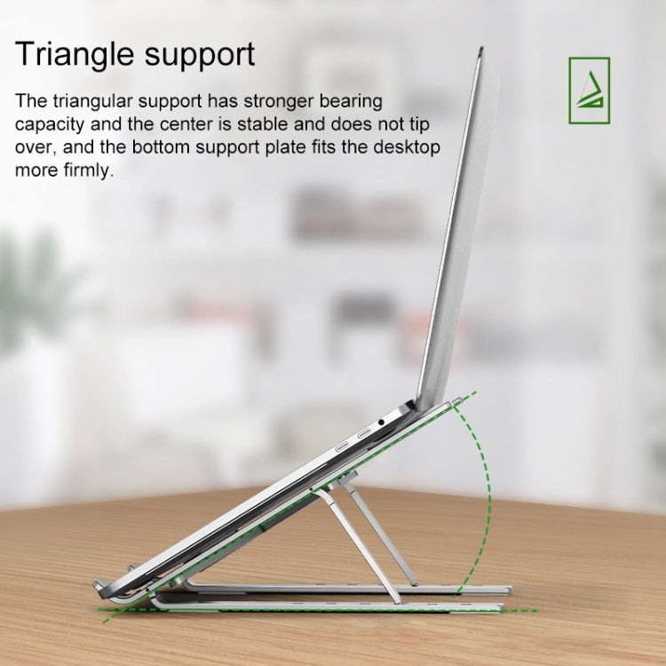 Soporte portátil ajustable para computadora portátil, estante de aumento de altura de elevación de escritorio, soporte plegable para disipación de calor, Estilo: Ventilador, Style: Fan