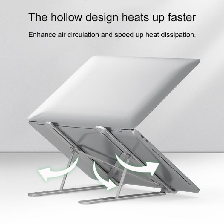Soporte portátil ajustable para computadora portátil, estante de aumento de altura de elevación de escritorio, soporte plegable para disipación de calor, Estilo: Ventilador, Style: Fan