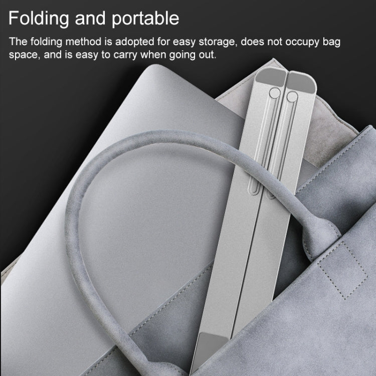 Soporte portátil ajustable para computadora portátil, estante de aumento de altura de elevación de escritorio, soporte plegable para disipación de calor, Estilo: Ventilador, Style: Fan
