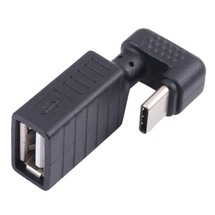 Adaptador OTG de codo en forma de U USB-C / Type-C macho a USB 2.0 hembra, Type-C to USB 2.0