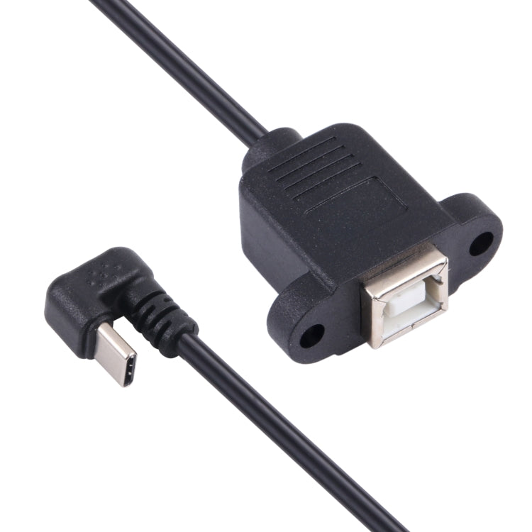 Cable conector hembra USB-C / tipo C macho a puerto de impresión cuadrado tipo B, Type-C to B-type Square