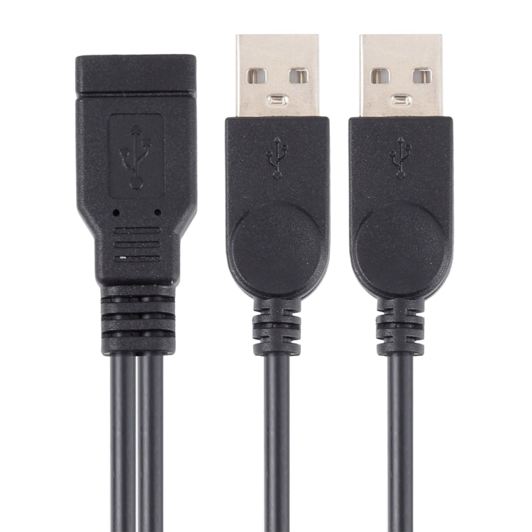Cable USB hembra a 2 USB macho, longitud: unos 30 cm