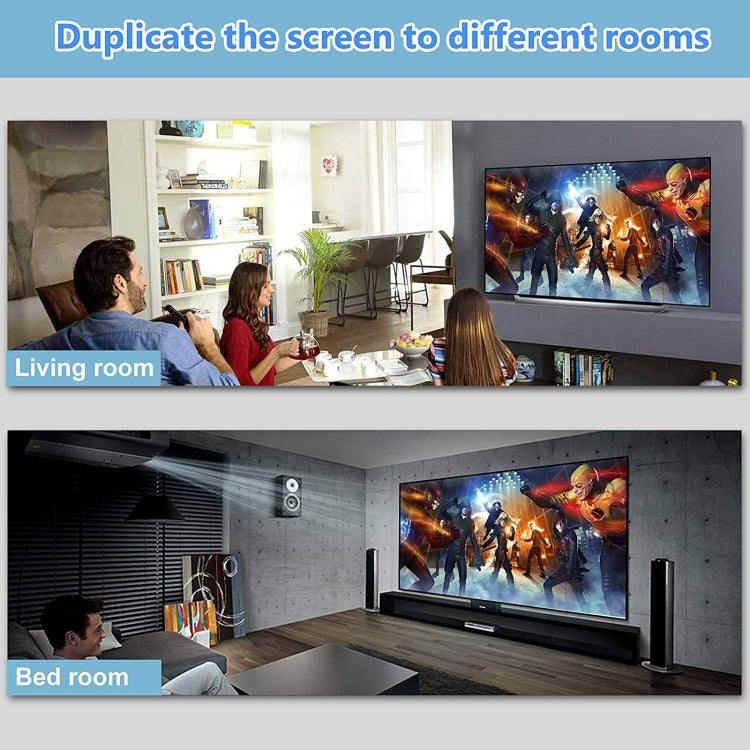 Caja divisora HDMI 3D 4K, 1 entrada x 4 salidas, fuente de alimentación USB