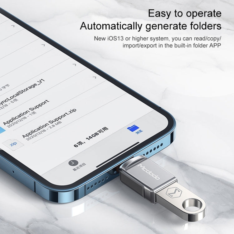 MCDODO USB 3.0 hembra a 8 pines macho OTG convertidor USB Flash Disk, 8 Pin