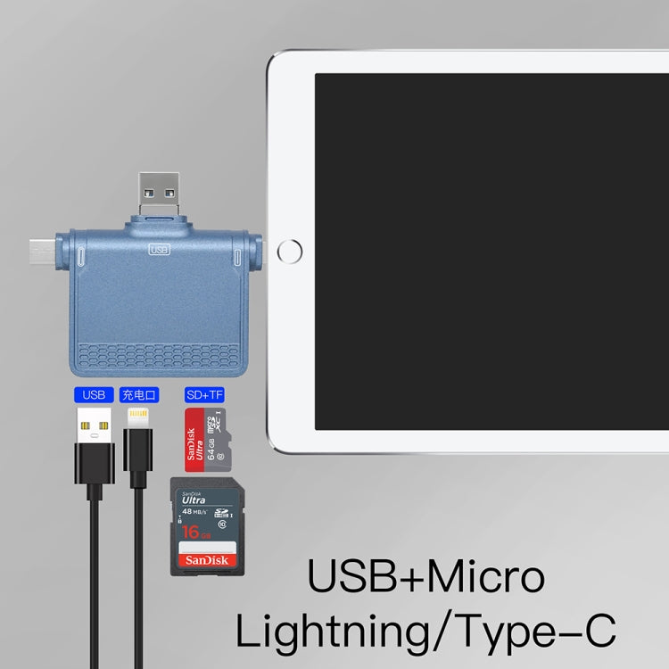 NK-939C Estación de acoplamiento multifuncional USB a USB-C / Type-C + 8PIN 3 en 1
