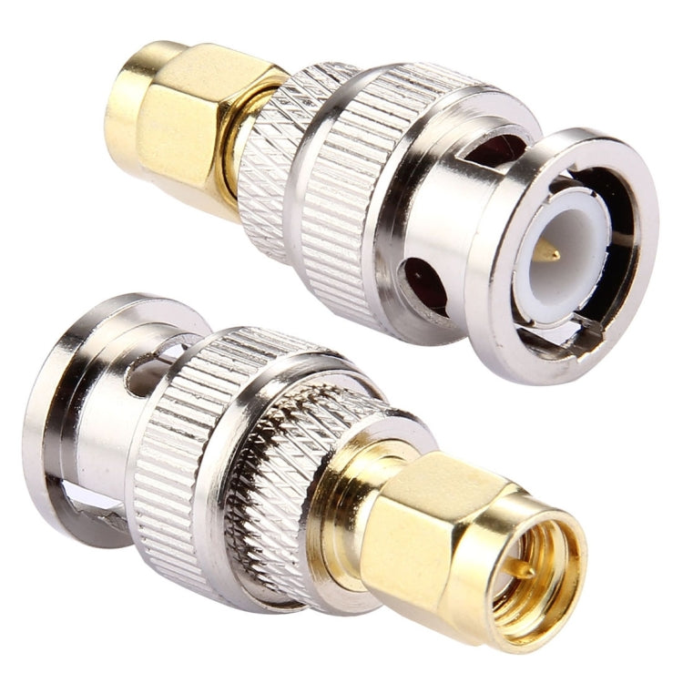 Conector BNC macho a SMA macho de 2 piezas, Male to SMA Male
