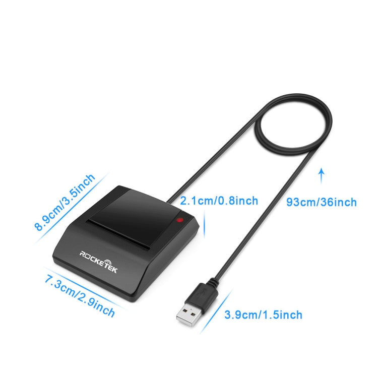 Lector de tarjetas inteligentes con chip SIM ROCKETEK RT-SCR4 CAC IC, RT-SCR4