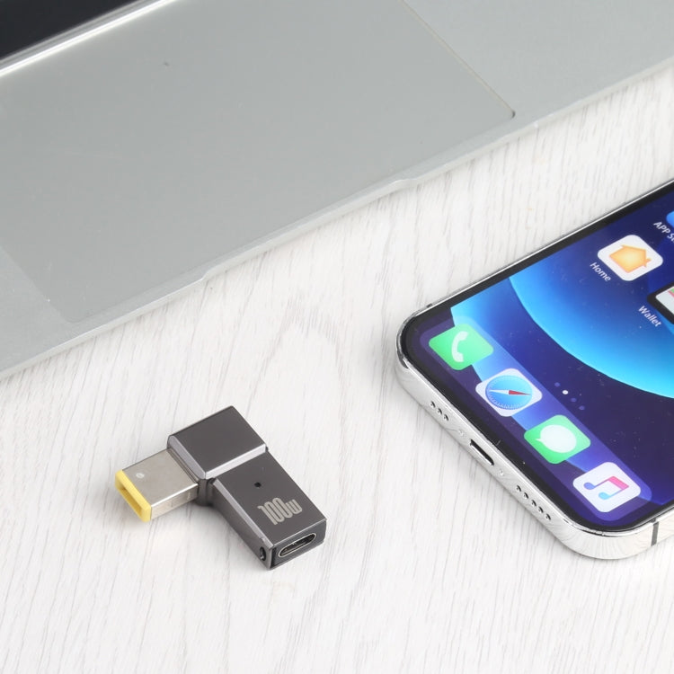 Adaptador de carga de computadora USB-C / Type-C hembra a grande y cuadrado de 100 W para Lenovo, Type-C Female to Big Square