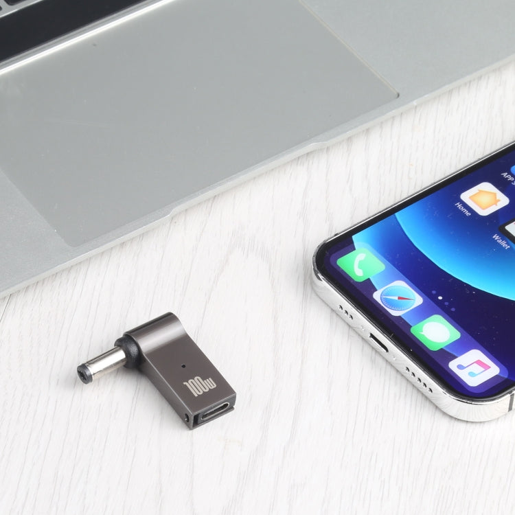Adaptador de carga de computadora USB-C / Type-C hembra de 100 W a CC macho de 5,5 x 2,1 mm, Type-C Female to DC 5.5 x 2.1mm Male
