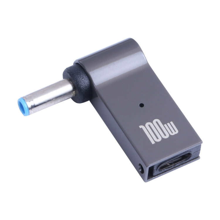 Adaptador de carga de computadora USB-C / Type-C hembra de 100 W a CC macho de 4,5 x 3,0 mm para HP, Type-C to DC 4.5x3.0mm
