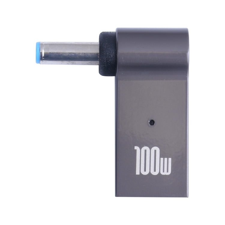 Adaptador de carga de computadora USB-C / Type-C hembra de 100 W a CC macho de 4,5 x 3,0 mm para HP, Type-C to DC 4.5x3.0mm
