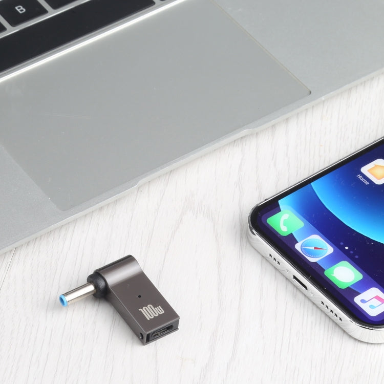 Adaptador de carga de computadora USB-C / Type-C hembra de 100 W a CC macho de 4,5 x 3,0 mm para HP, Type-C to DC 4.5x3.0mm