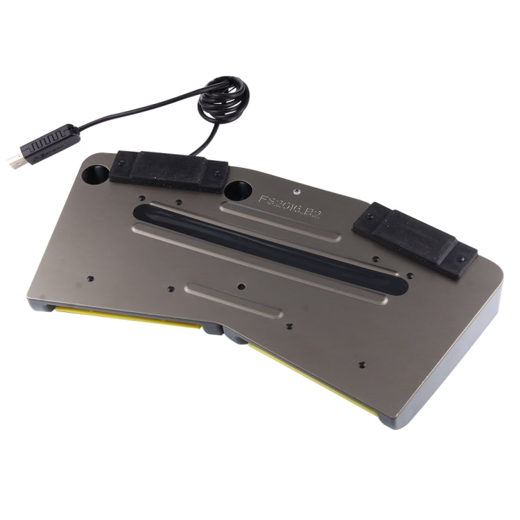 FS2016-USB 2 USB portátil 2 interruptor de pie teclado de control, multimedia/teclado/gamepad/ratón/cadena/B Funciones de adquisición de imágenes por ultrasonido, 2 Foot Switch