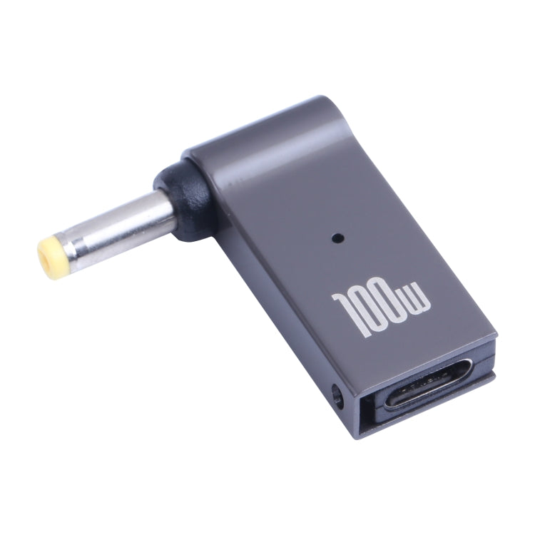 Adaptador de carga de computadora USB-C / Type-C hembra de 100 W a CC macho de 4,0 x 1,7 mm para Lenovo, Type-C Female to DC 4.0x1.7mm Male(Yellow)