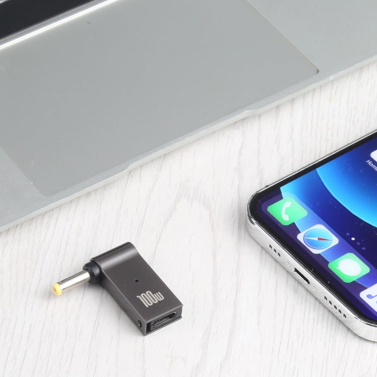 Adaptador de carga de computadora USB-C / Type-C hembra de 100 W a CC macho de 4,0 x 1,7 mm para Lenovo, Type-C Female to DC 4.0x1.7mm Male(Yellow)