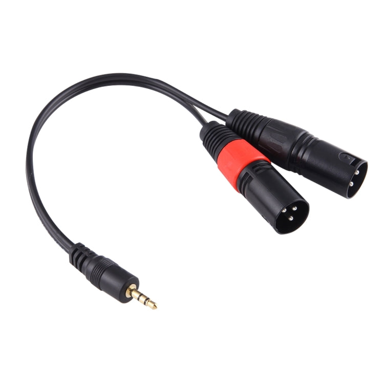 Cable adaptador de conector de Audio macho XLR CANNON macho de 3,5mm con cabeza de Metal de 30cm, 3.5mm Male