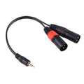 Cable adaptador de conector de Audio macho XLR CANNON macho de 3,5mm con cabeza de Metal de 30cm, 3.5mm Male